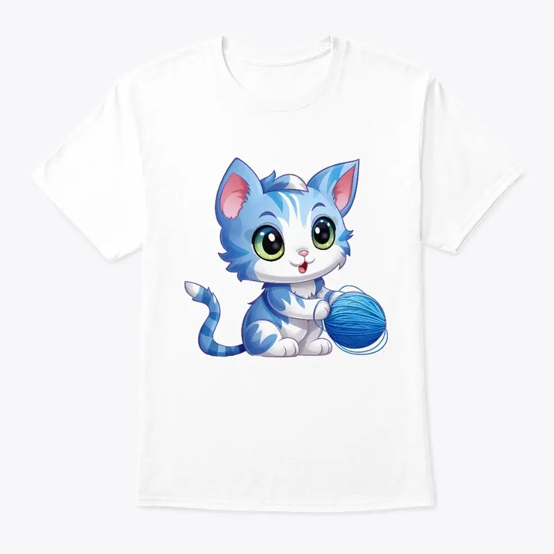 Purrfectly Blue Kitten Tee